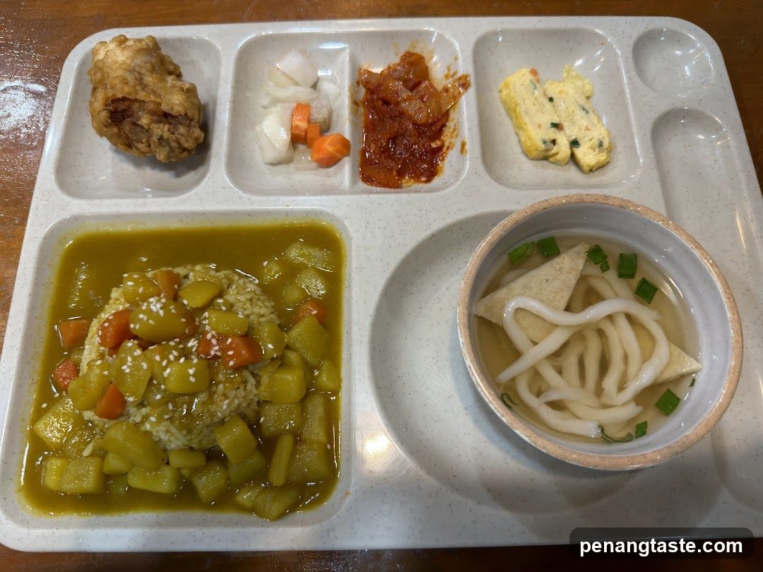 Tray of Korean Food