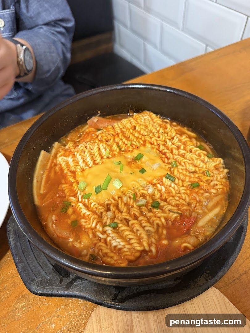 Instant Noodle Soup with Cheese