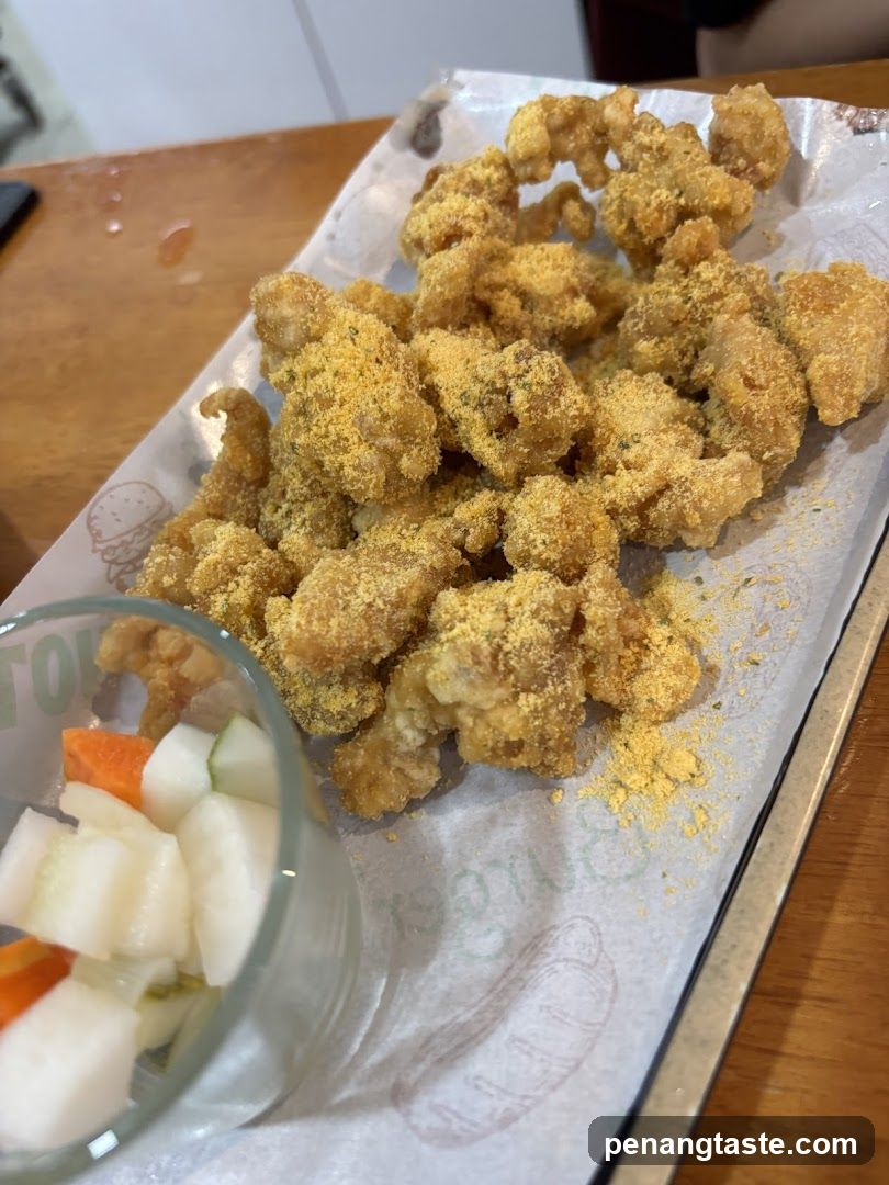 Fried Chicken Bites with Pickled Radish