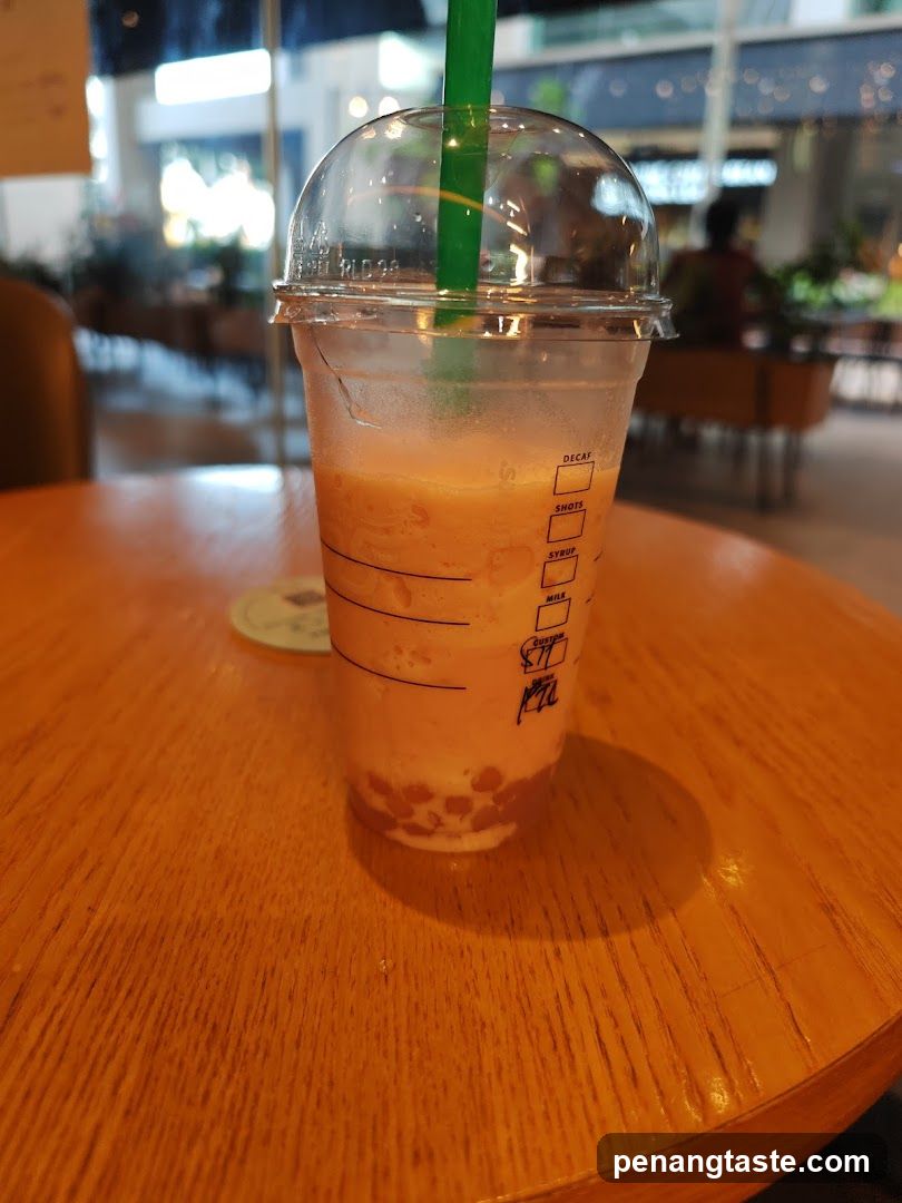 Beverage with Boba Pearls