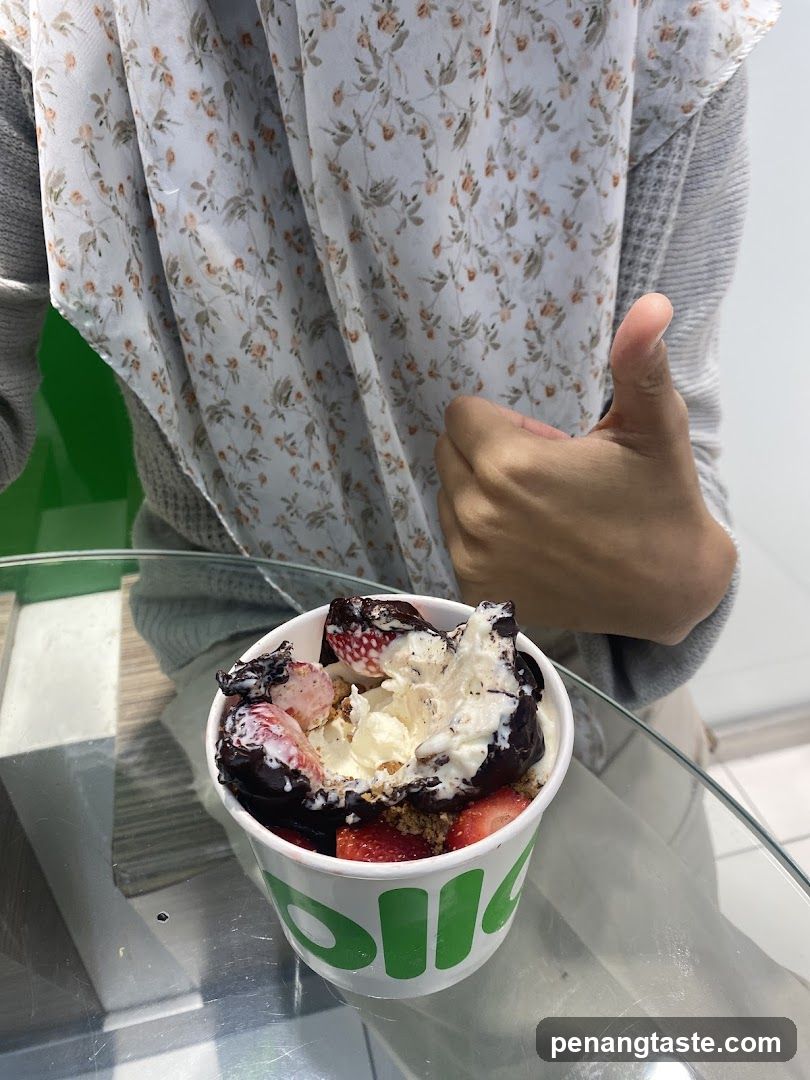 Dessert with Strawberries and Chocolate