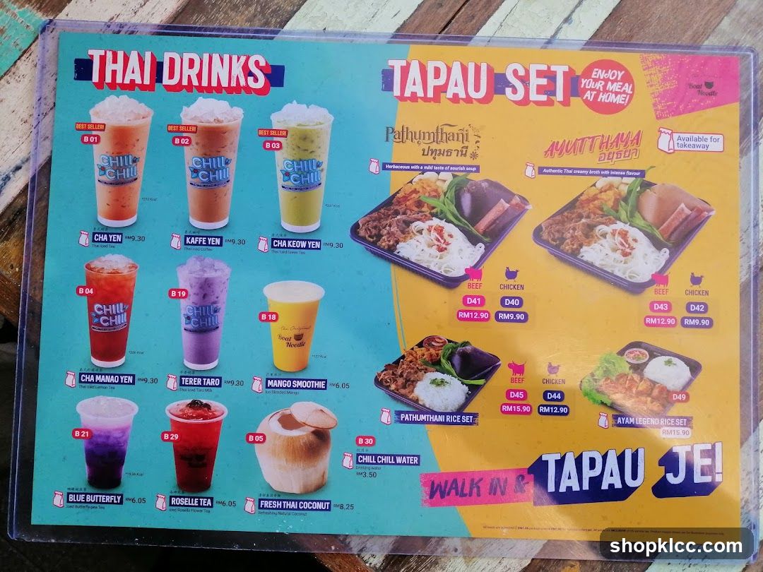 Thai Drinks & Tapau Set
