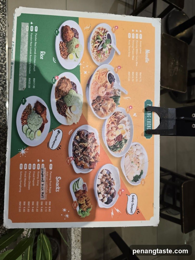 Pang Chendul Menu
