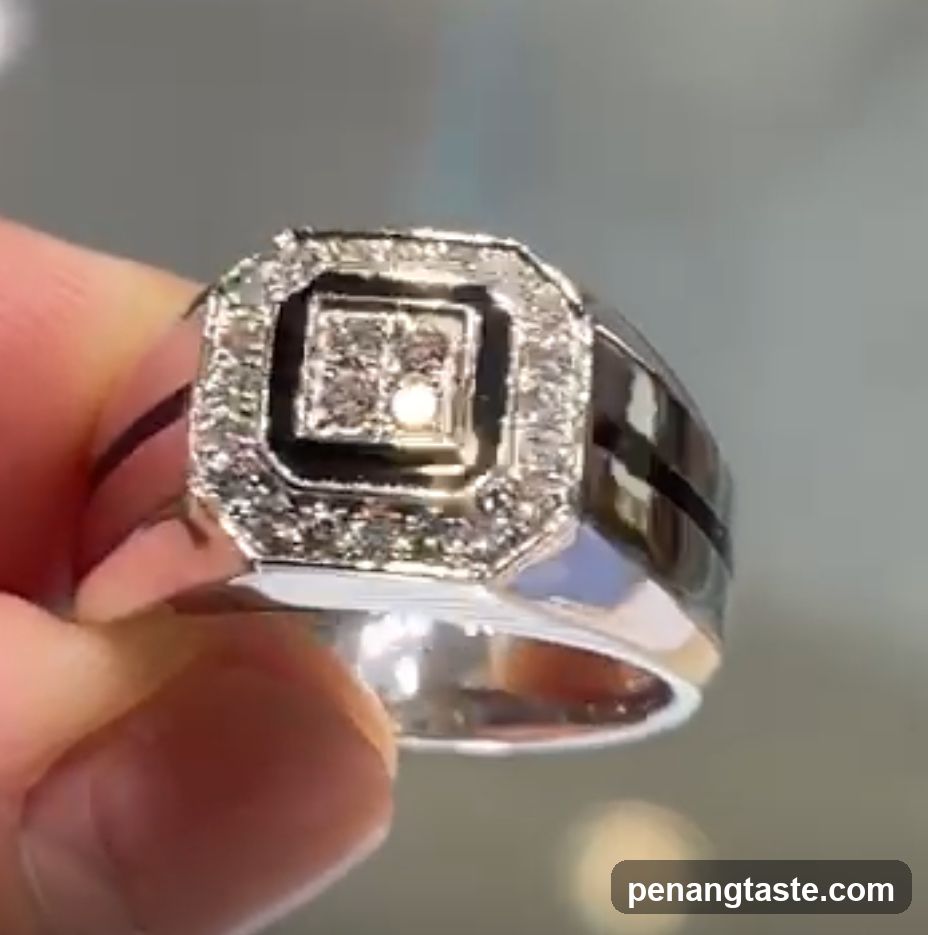 Diamond and Onyx Ring