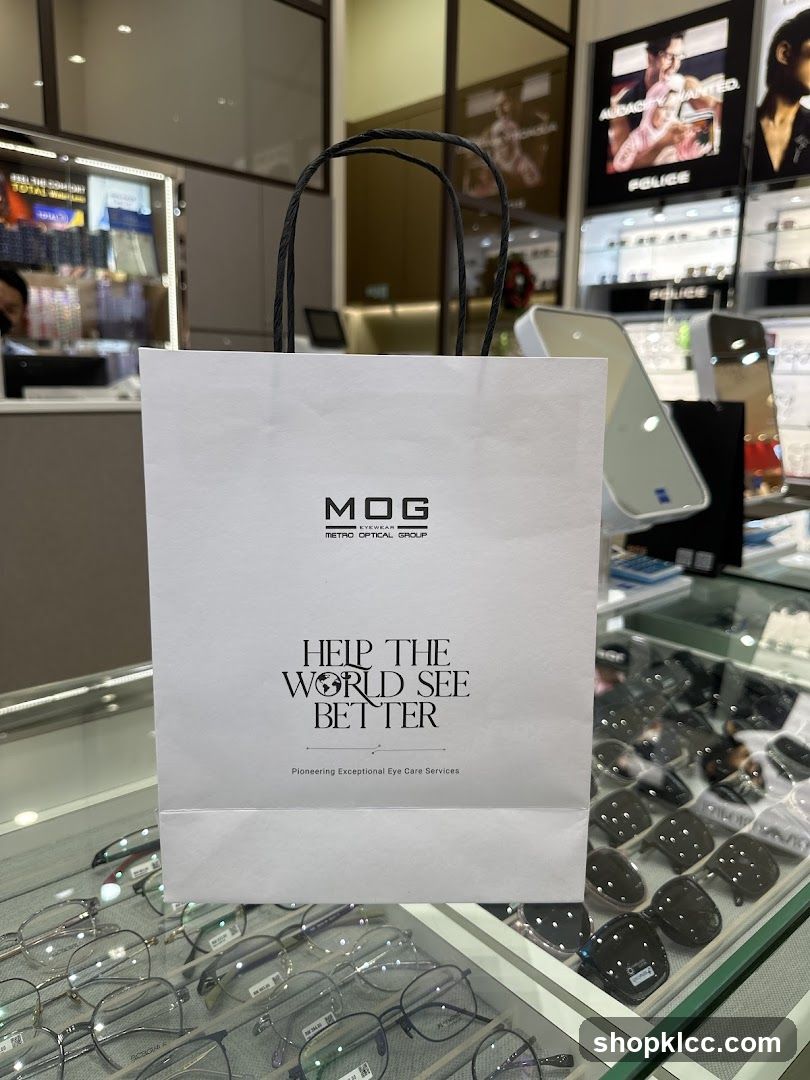 Shopping Bag with Optical Store Branding