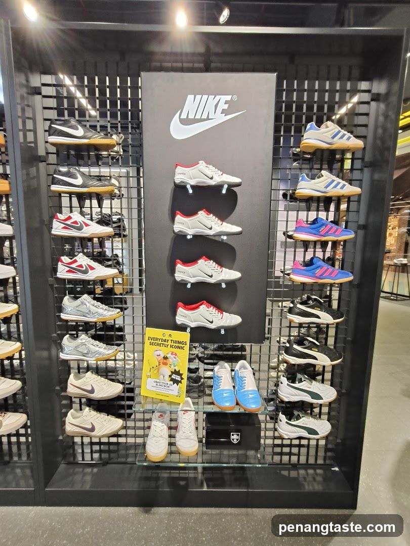 Nike and Adidas Shoes Display