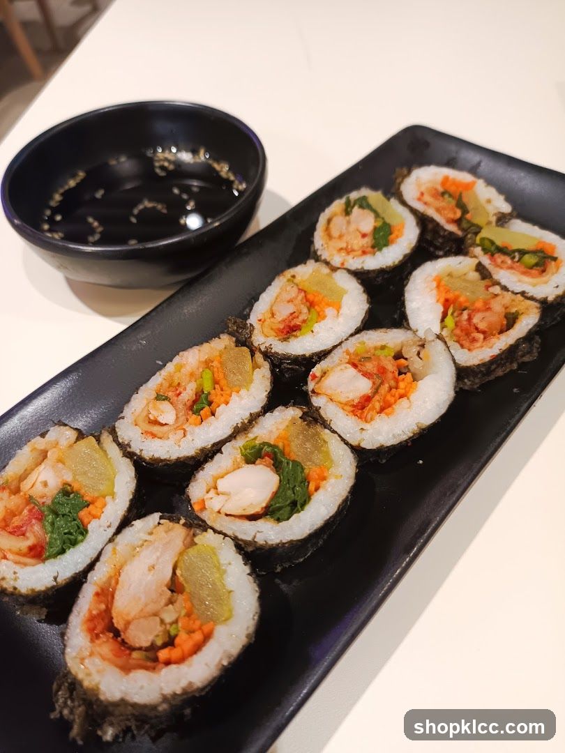 Chicken Kimbap with Dipping Sauce