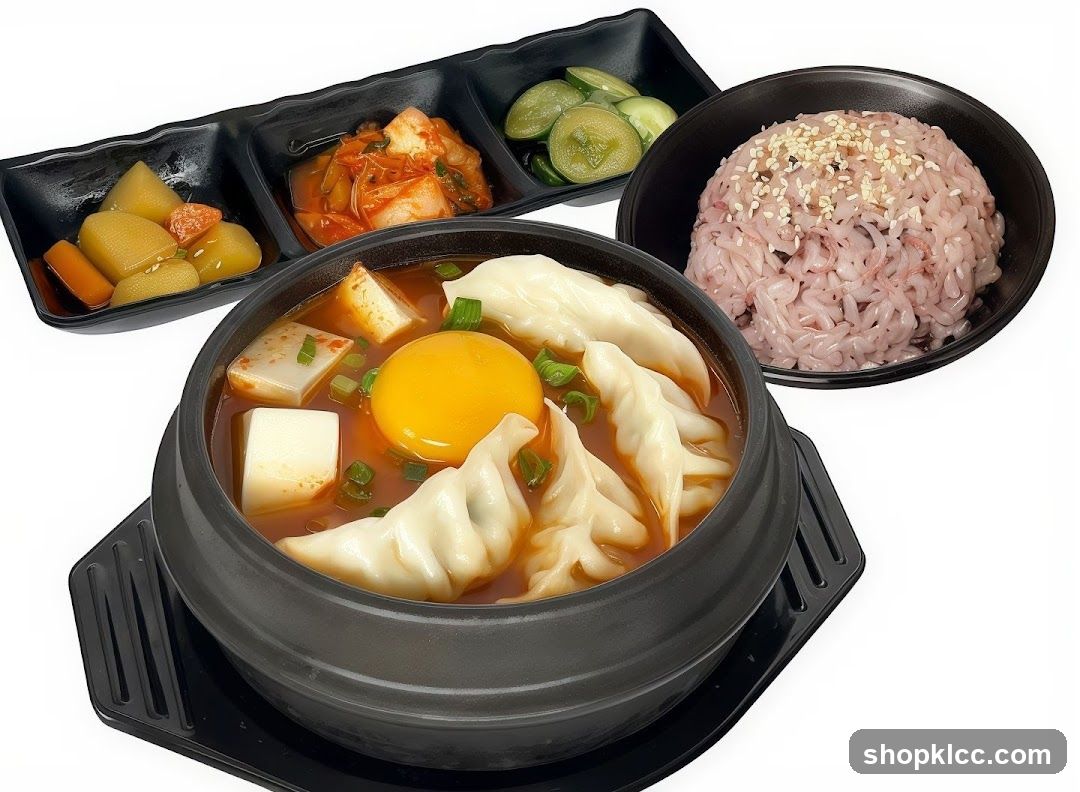 Korean Stew with Rice and Side Dishes