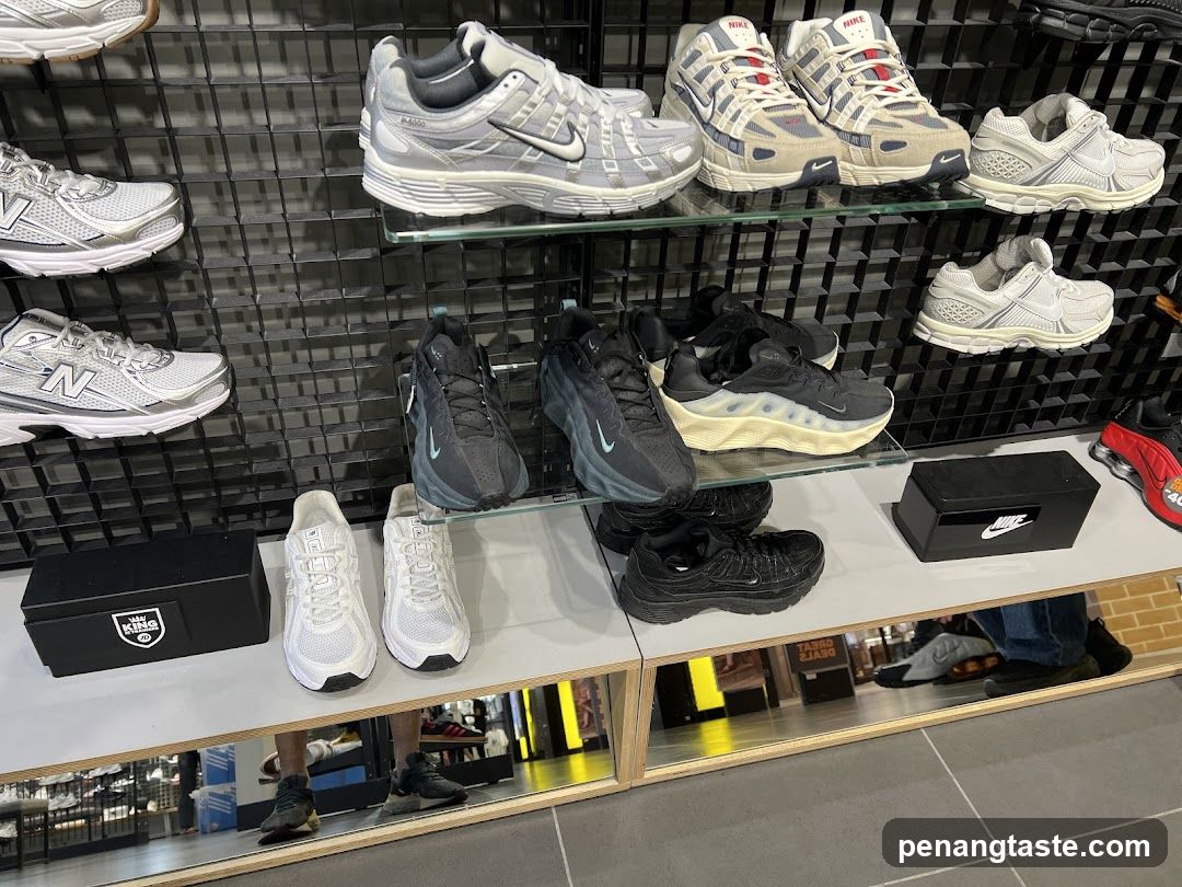 Display of athletic shoes
