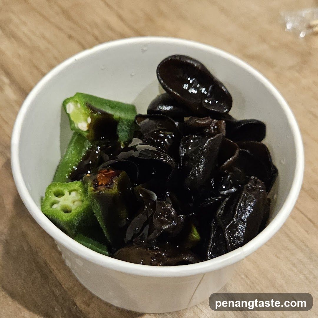 Okra and Wood Ear Mushroom Salad