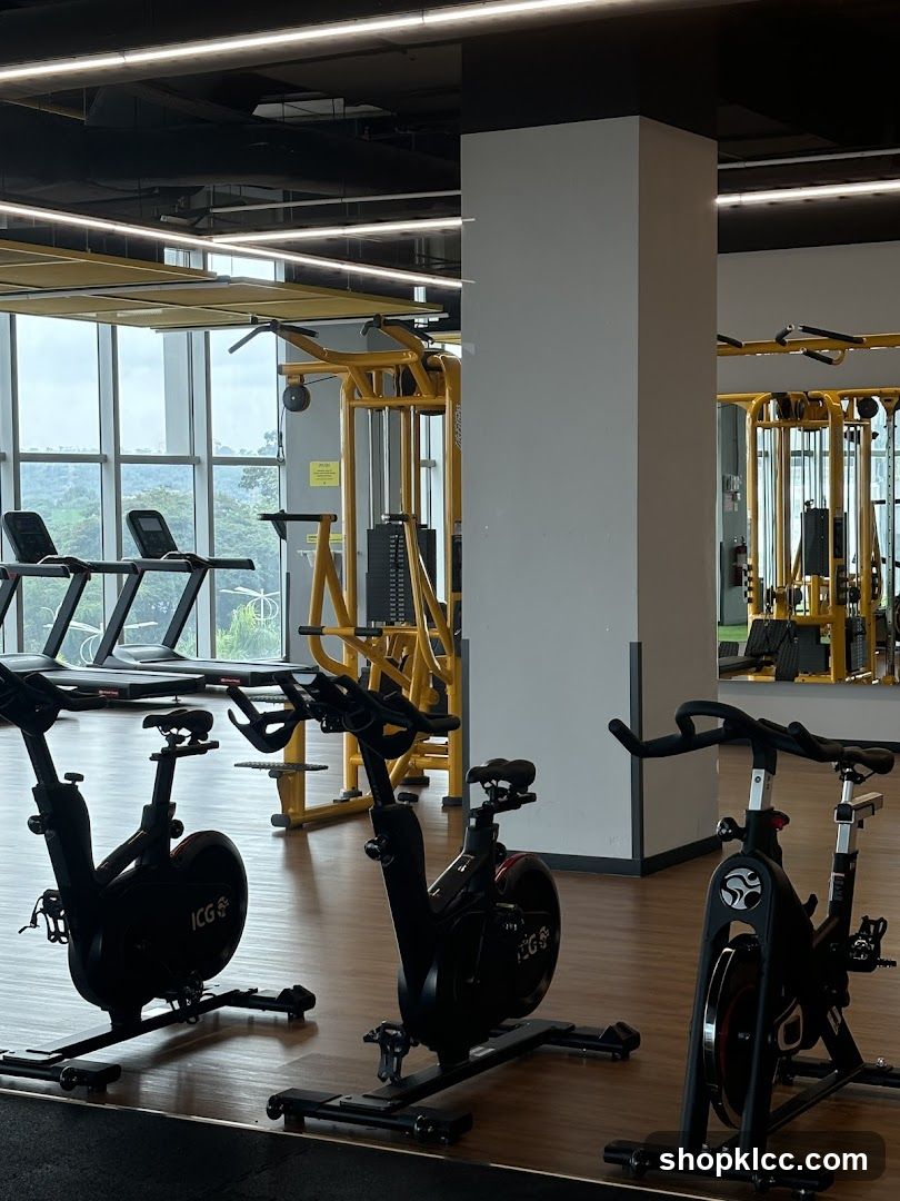 Gym Interior with Exercise Equipment