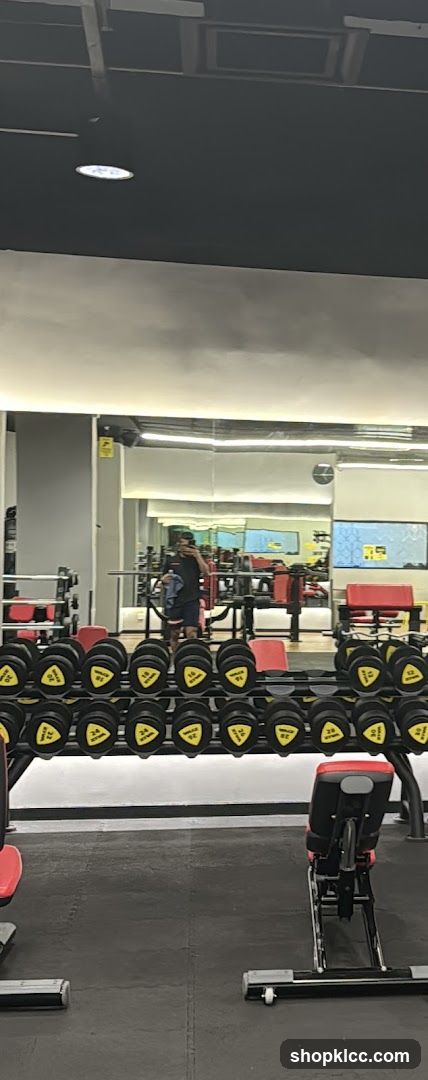 Gym Interior with Dumbbells