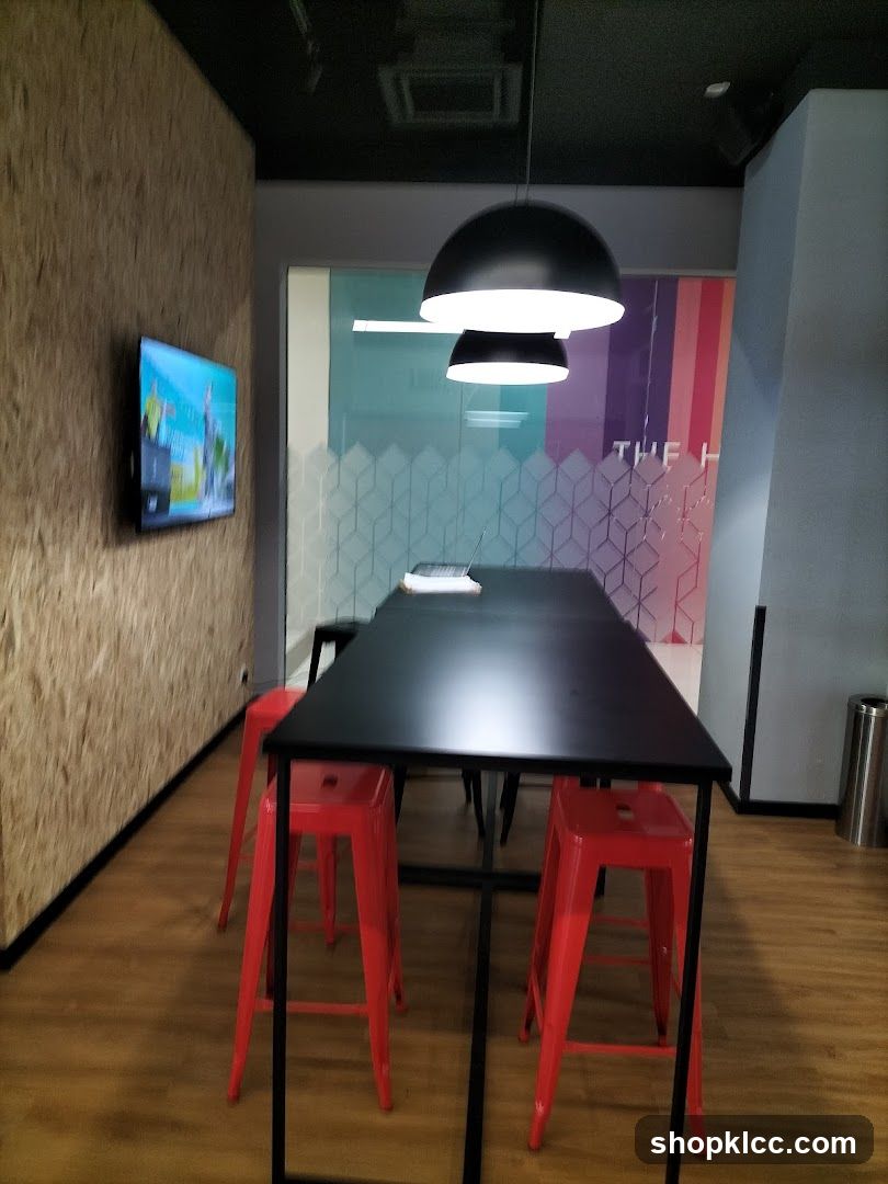 Modern Seating Area with TV