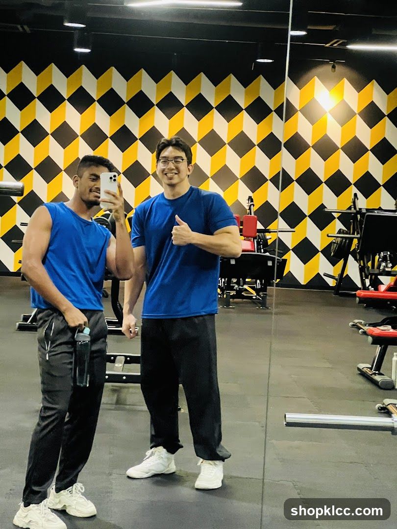 Two men in a gym
