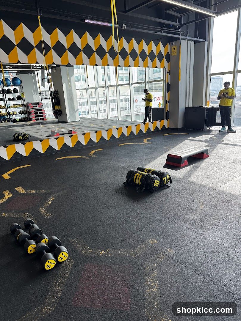 Gym Interior with Equipment