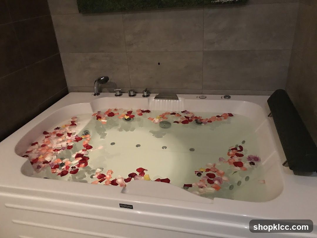 Jacuzzi with Rose Petals