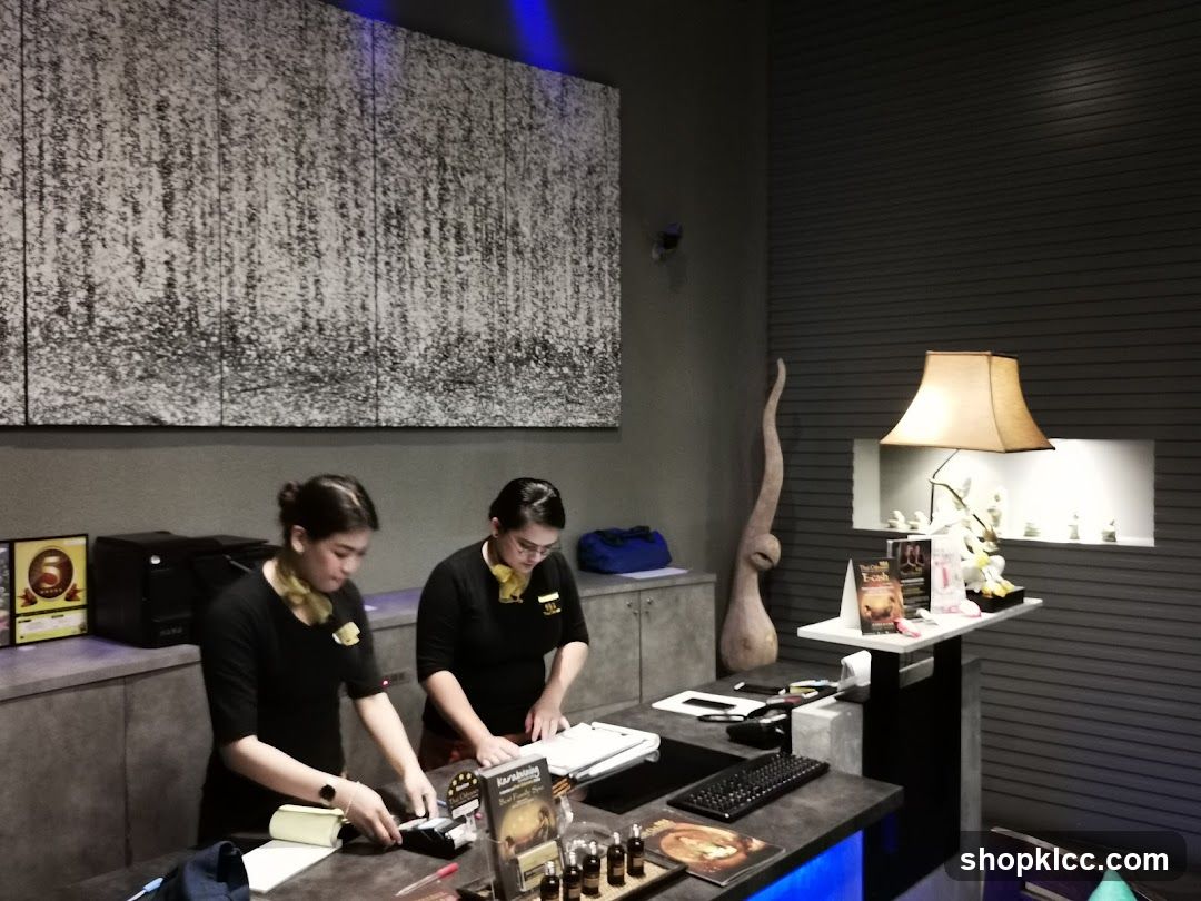 Spa reception area