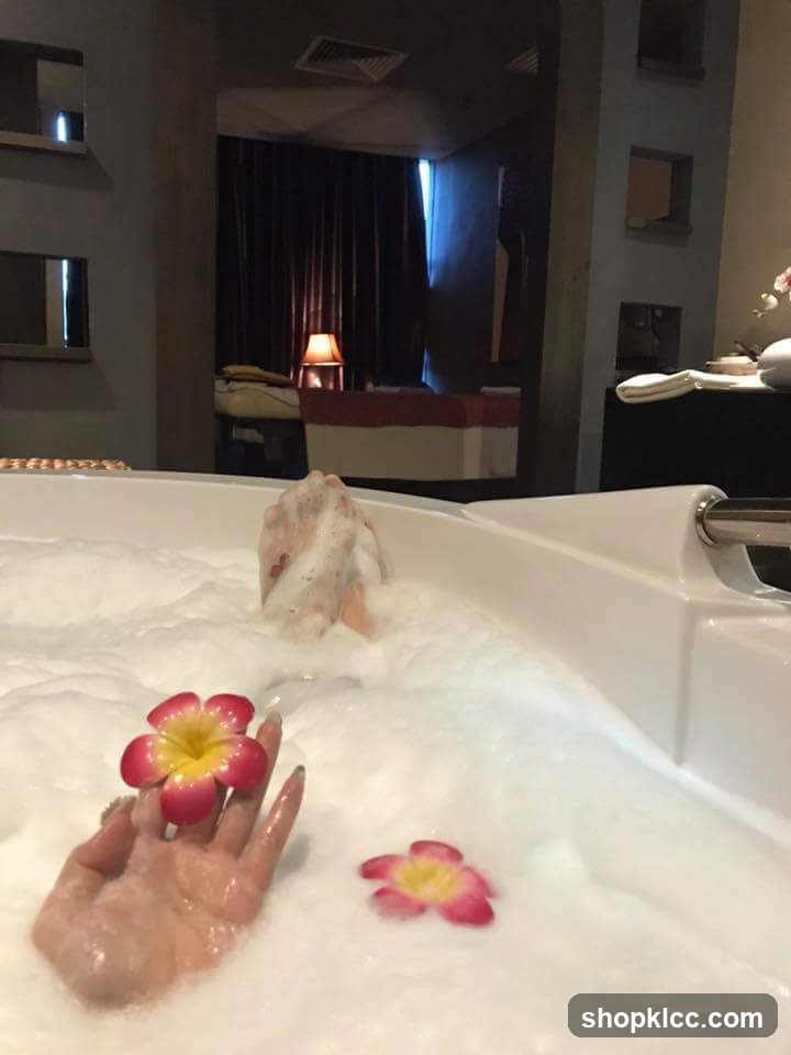 Bubble Bath with Flowers