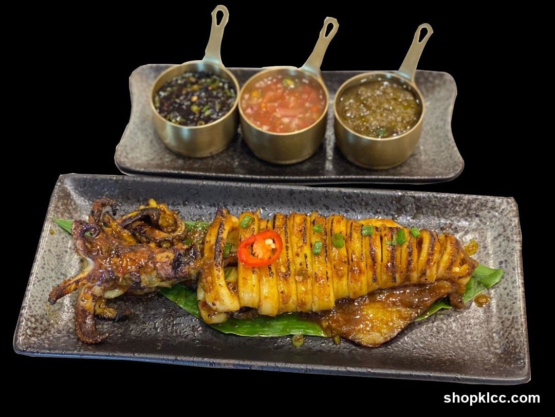 Grilled Squid with Sauces
