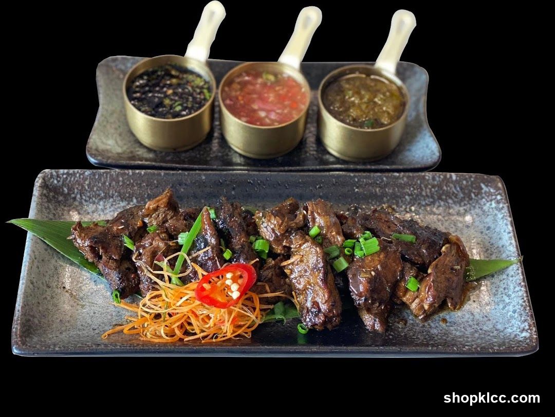 Braised Beef with Dipping Sauces