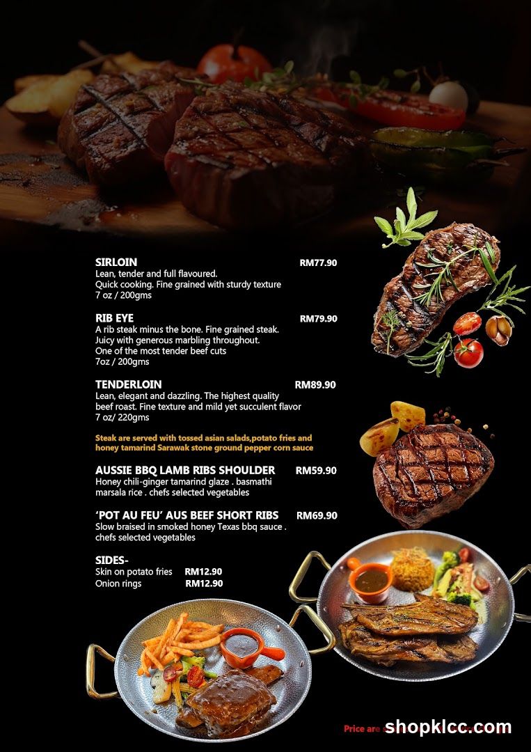 Steak Menu
