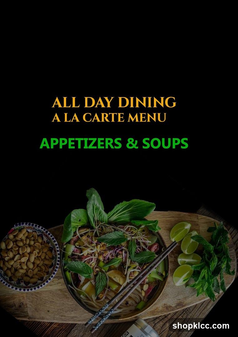All Day Dining A La Carte Menu Appetizers & Soups