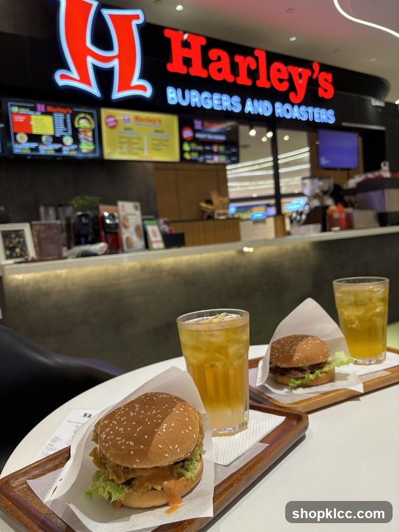 Burgers and Drinks at Harley's