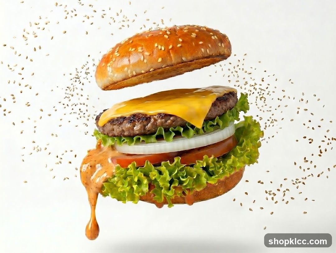 Burger with Cheese and Lettuce