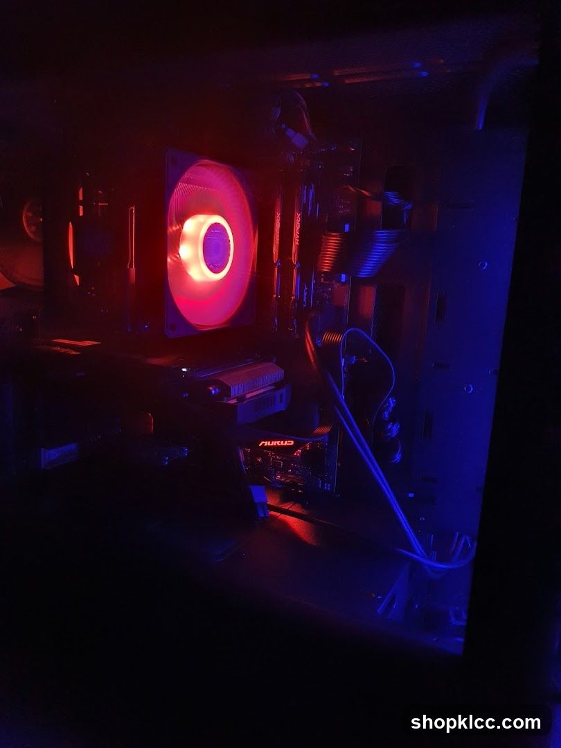 Computer Components with RGB Lighting