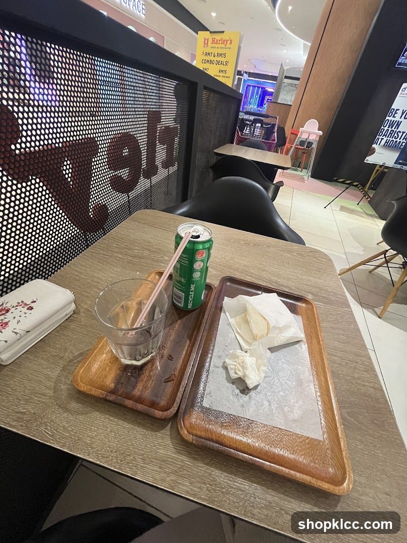 Cafe Table with Drink and Napkins