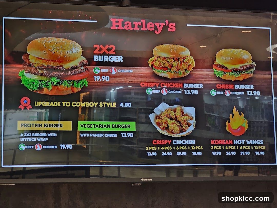 Harley's Menu