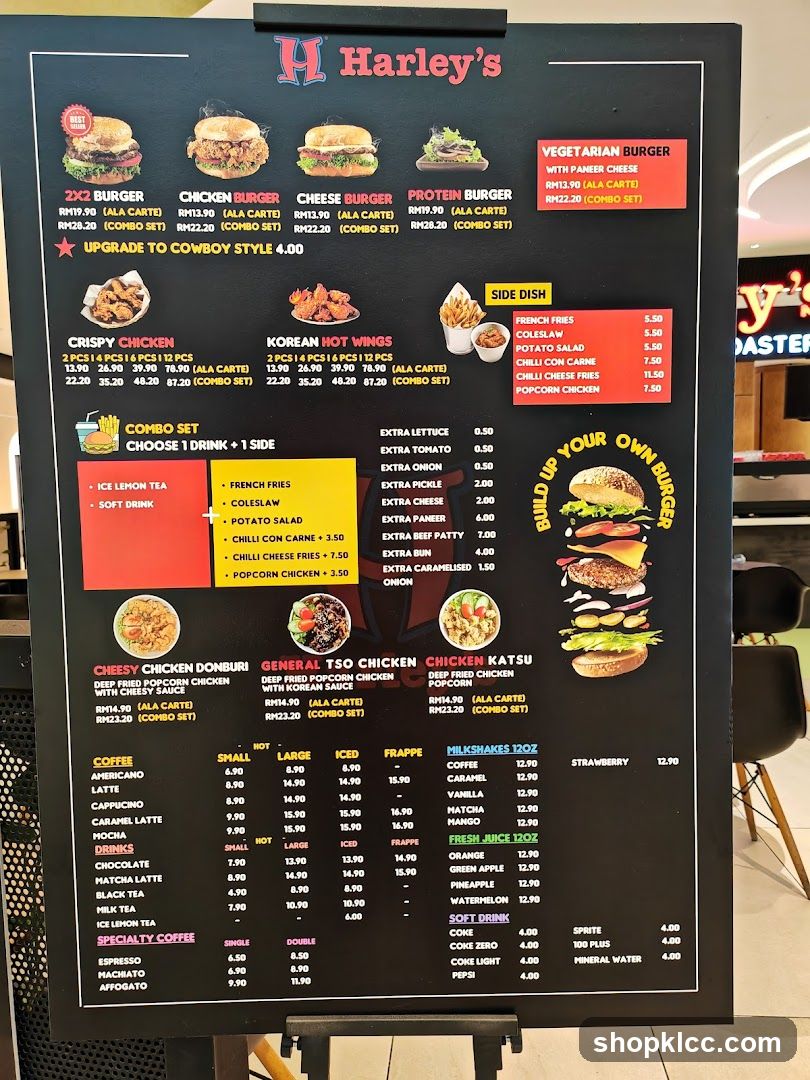 Harley's Menu