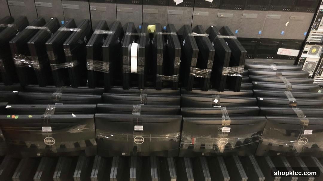 Stack of Dell Monitors