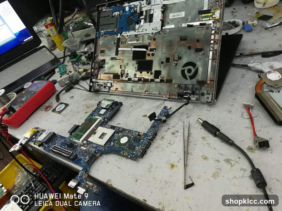 Laptop Repair Workspace