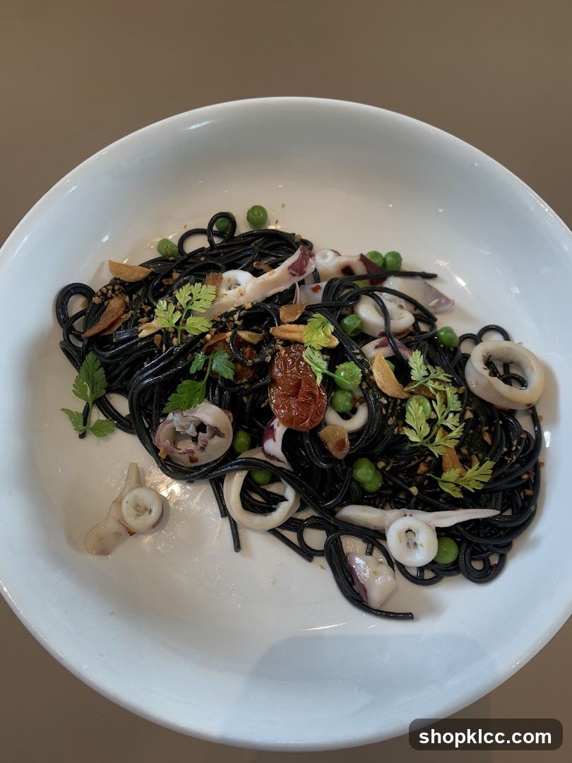 Squid Ink Pasta with Seafood