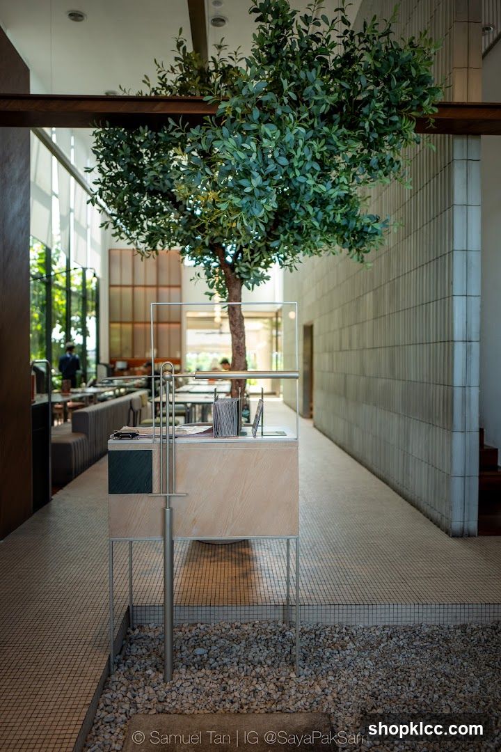 Modern Interior with Tree Feature