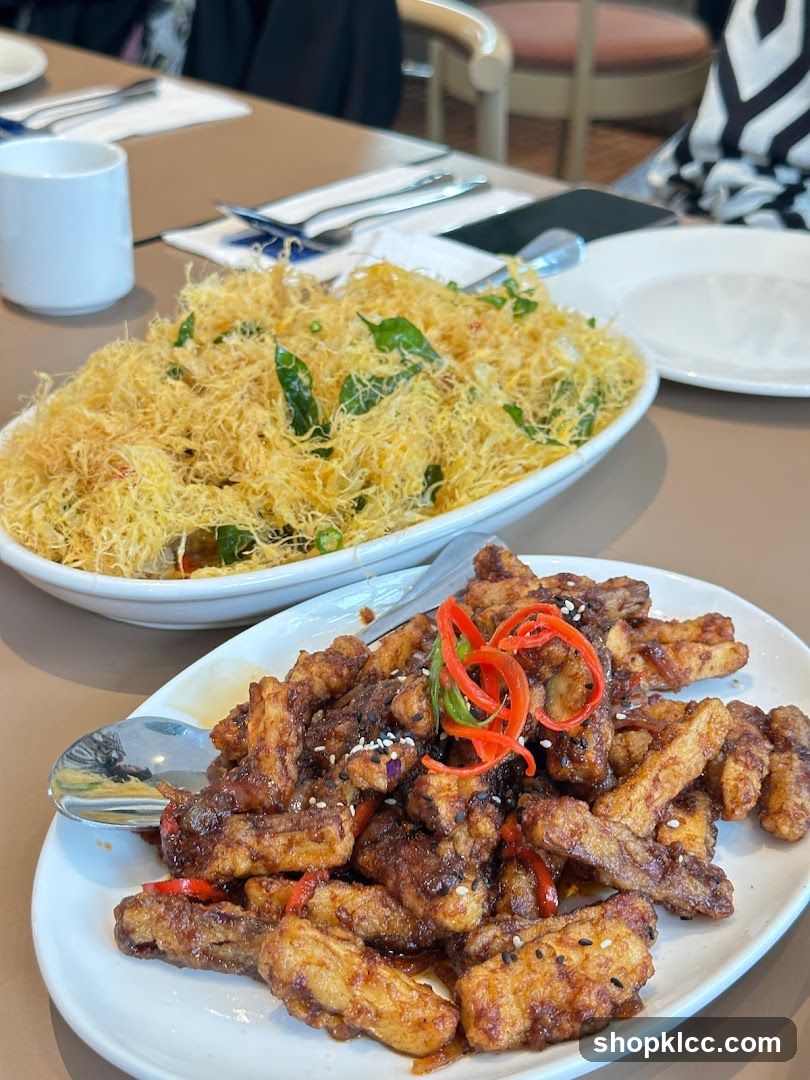 Two dishes of food on a table