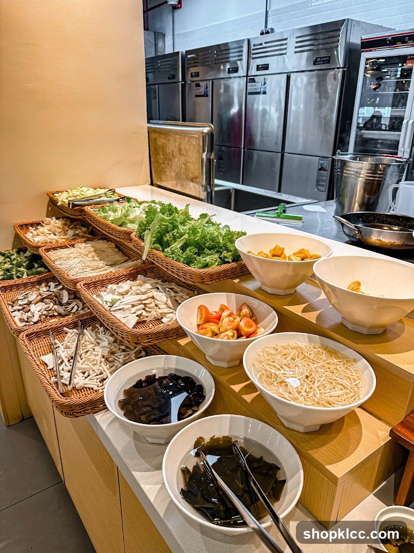 Buffet Display of Fresh Ingredients