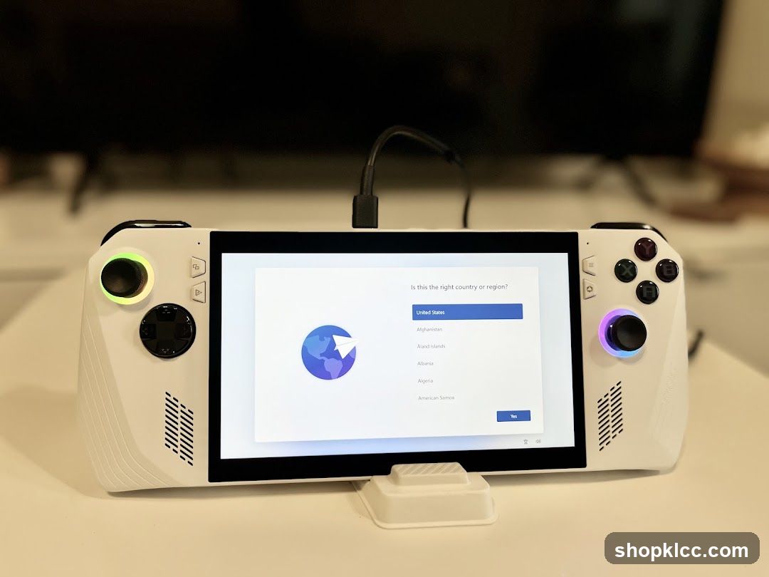 Handheld Gaming Device Setup