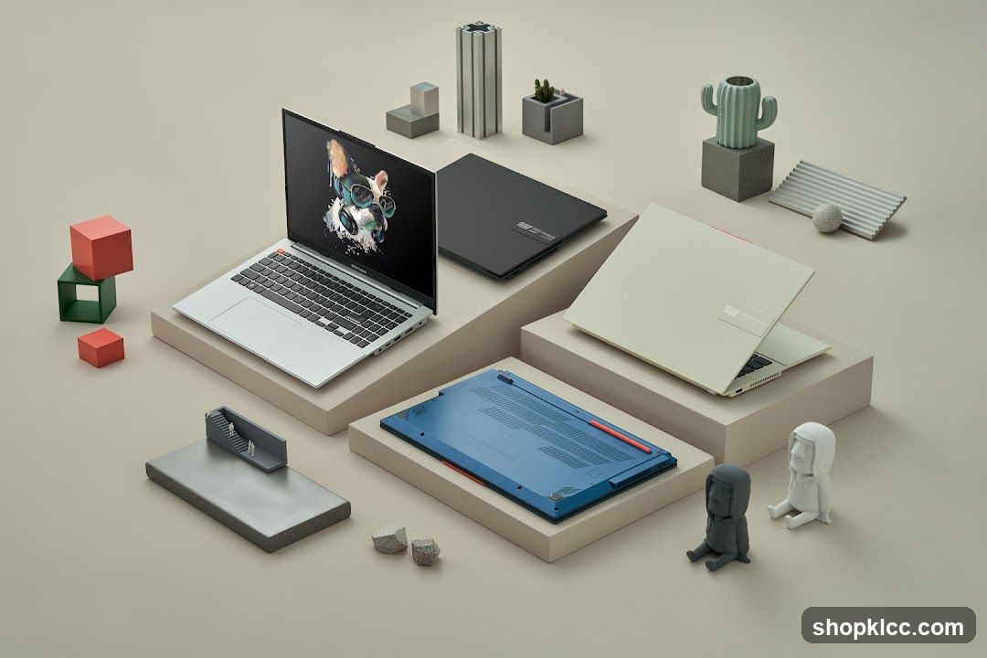 Laptops and Decorative Objects
