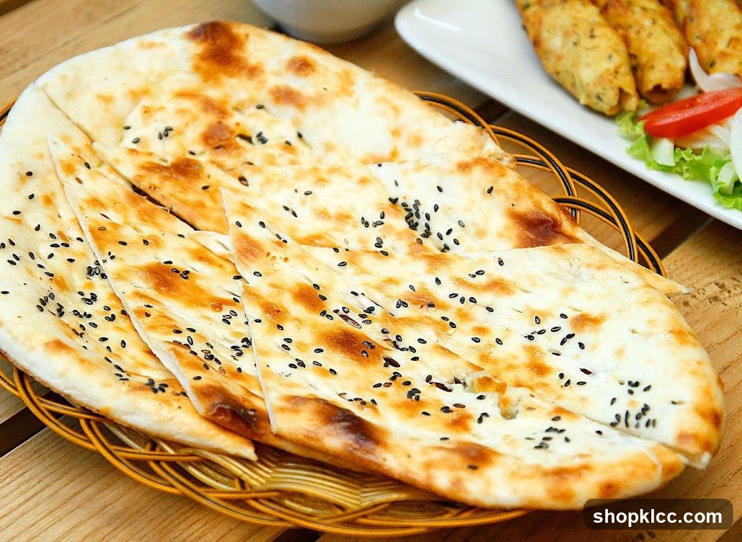 Naan Bread with Sesame Seeds