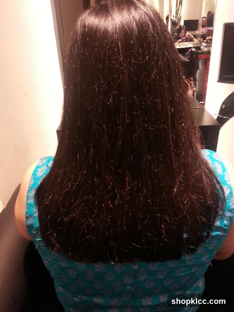 Woman with long dark hair
