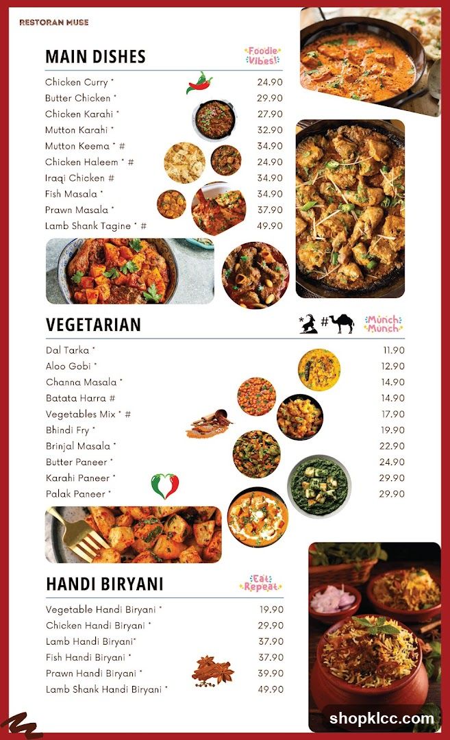 Restoran Muse Menu