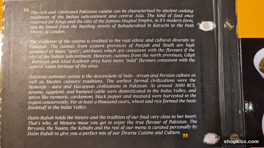 Pakistani Cuisine Description