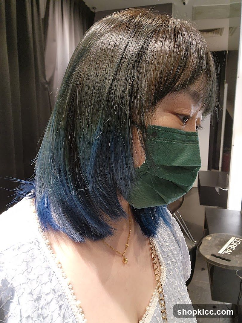 Woman with dyed hair