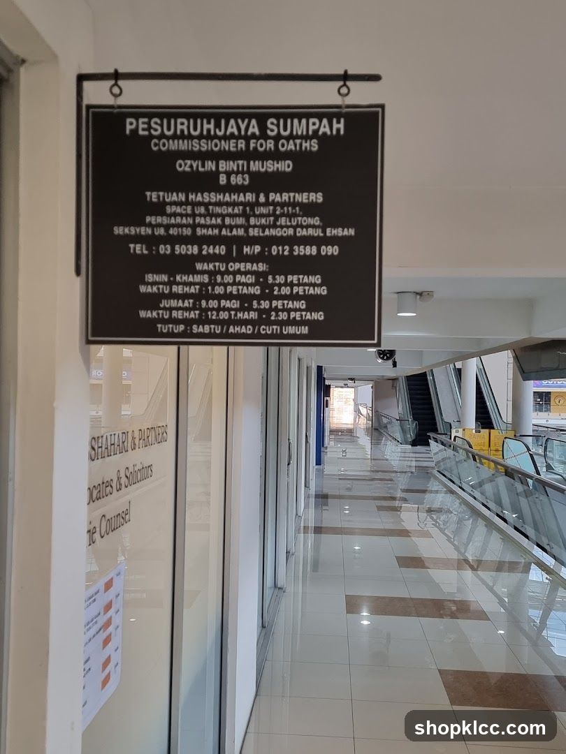 Commissioner for Oaths Sign
