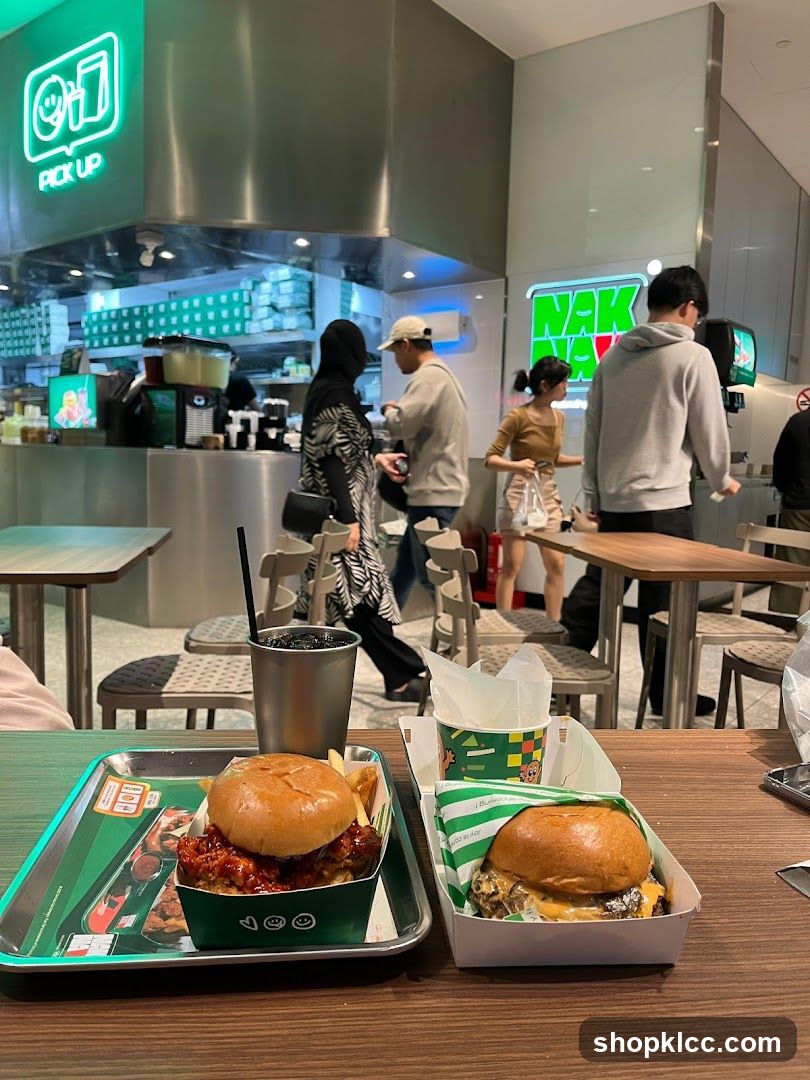 Burgers and Fries at a Restaurant