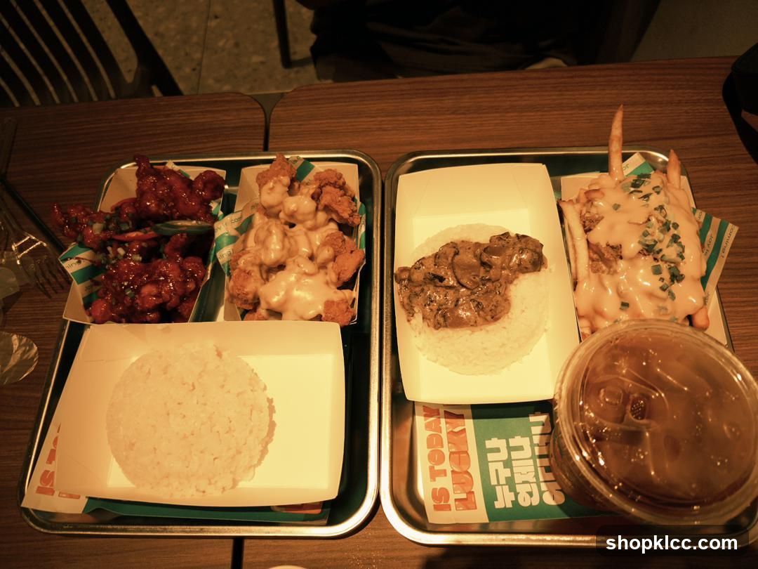 Fried Chicken and Rice Meal