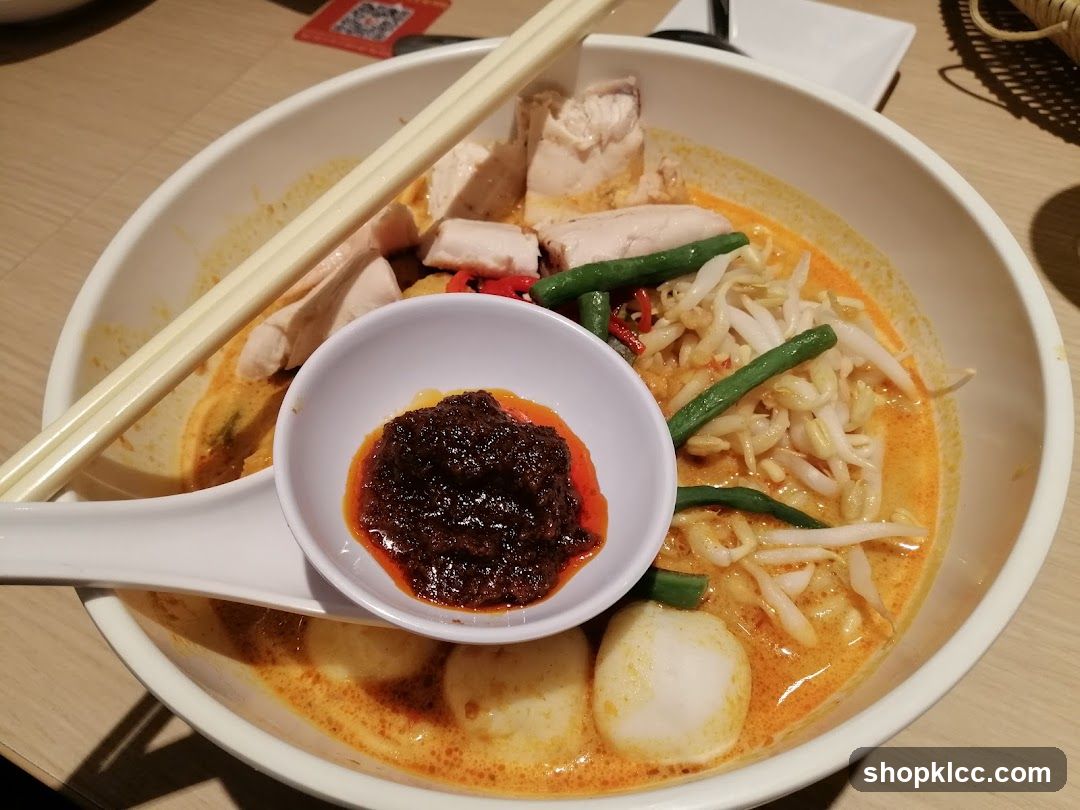 Laksa with Chicken and Chili Paste