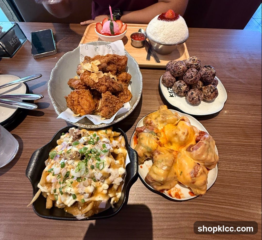 Assortment of Korean Fried Chicken and Sides